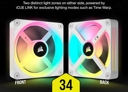 Abanico Corsair QX140 RGB White | 140mm | PWM | Iluminación iCUE LINK