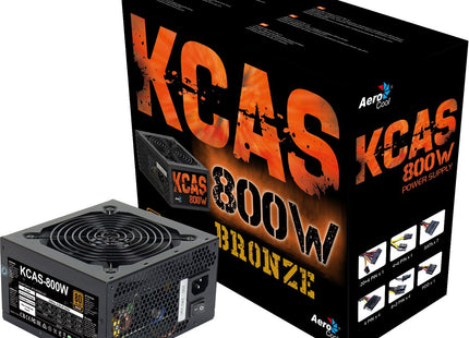 Fuente de Poder Aerocool KCAS-800W | 80 Plus Bronze | No Modular