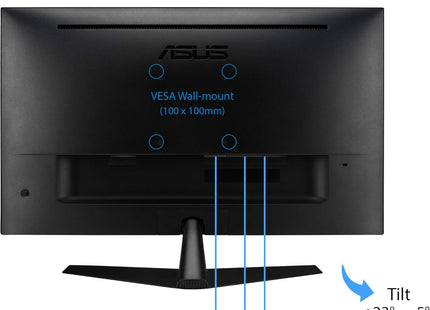 Monitor 27” ASUS VY279HE-W | FHD 1920 x 1080 | 75Hz | 1ms | HDMI | VGA | Eye Care Plus