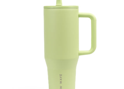 Vista lateral de botella New Wave con doble pared térmica y diseño tumbler 40oz