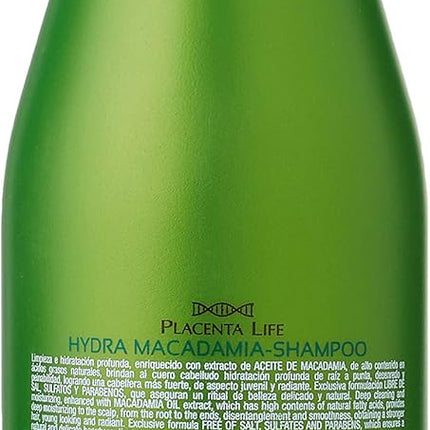 Shampoo Hidratante Macadamia Placent Life | 1000ml | Hidratación profunda para cabello seco y opaco