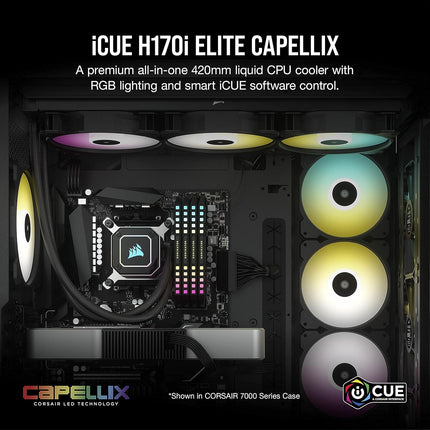 Enfriamiento Líquido Corsair iCUE H170i Elite LCD | 420mm | RGB | Pantalla LCD | CW-9060063-WW