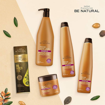 Acondicionador Reparador con Argán 350ml Placent Life | Para hidratar y restaurar el cabello seco y dañado