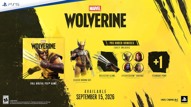 Sony Videojuego PS5, Marvel's Wolverine
