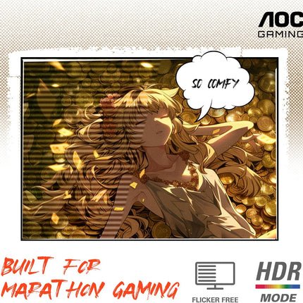 Monitor Gaming AOC 24G4E | 23.8” | FHD 1920x1080 | 180Hz | 0.1ms | IPS | DP | HDMI | VGA
