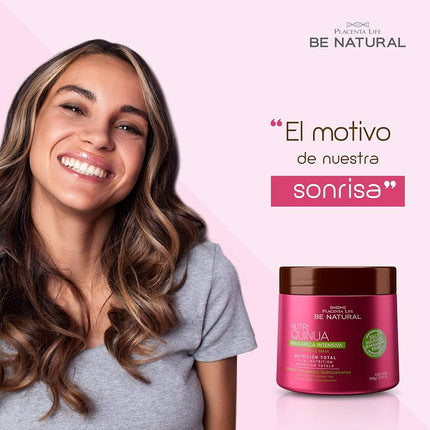 Mascarilla Nutritiva con Quinua Sachet 35g Placent Life | Para fortalecer y revitalizar el cabello desde la raíz