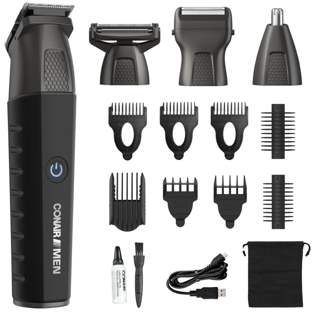 ConairMAN Trimmer Todo en Uno 16 Piezas Recargable, 817873