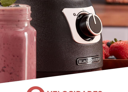 Licuadora Black + Decker BL1670S | 1.5L | 1000W | 2 Velocidades | Vidrio | Negra