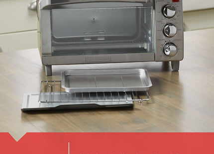 Horno Tostador Black+Decker TO1745SSG‑LA | 30 L / 4 Rebanadas | 1150 W | Convección Natural | 4 Funciones | Acero Inoxidable