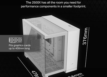 Case Gaming Corsair 2500X | Media Torre | Vidrio Templado | Doble Cámara | White