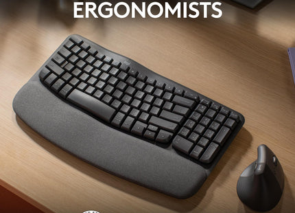 Teclado Logitech Ergo Wave Keys | Inalámbrico | Bluetooth | Inglés