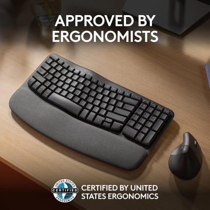 Teclado Logitech Ergo Wave Keys | Inalámbrico | Bluetooth | Inglés