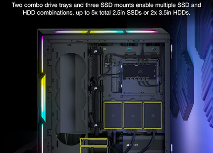 Case Gaming Corsair iCUE 5000T ATX | RGB Tempered Glass | Mid Tower | Smart Black