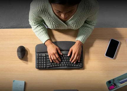 Teclado Logitech Ergo Wave Keys | Inalámbrico | Bluetooth | Inglés