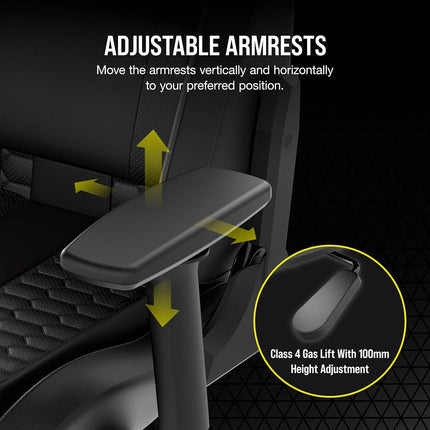 Silla Gaming Corsair TC100 Relaxed | Tela | Diseño Ergonómico | Reclinable 160° | Altura Ajustable