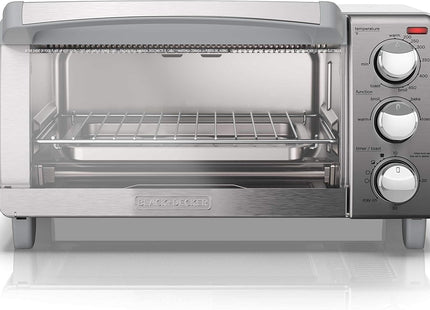 Horno Tostador Black+Decker TO1745SSG‑LA | 30 L / 4 Rebanadas | 1150 W | Convección Natural | 4 Funciones | Acero Inoxidable