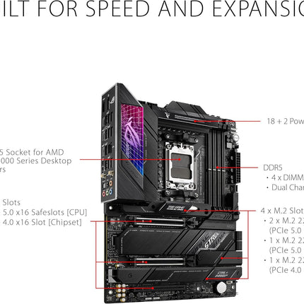 Tarjeta Madre ASUS ROG Strix X670E-E Gaming WiFi | AM5 | ATX | DDR5 | PCIe 5.0 | WiFi 6E