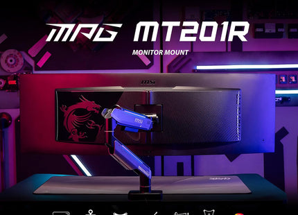 Soporte para Monitor MSI MPG MT201R RGB | Ajustable | Gris