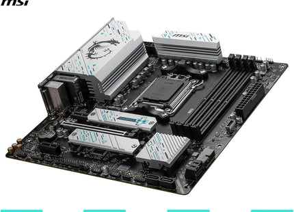 Vista posterior MSI B650M Gaming WiFi con panel I/O y conectores WiFi integrados