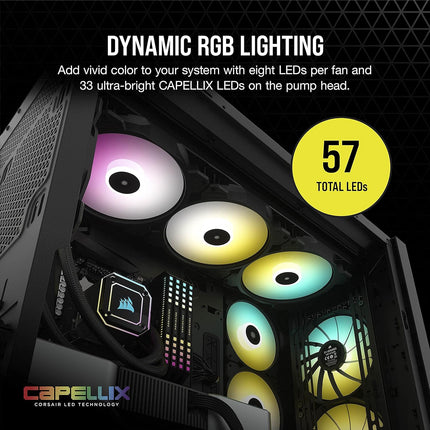 Enfriamiento Líquido Corsair iCUE H170i Elite LCD | 420mm | RGB | Pantalla LCD | CW-9060063-WW