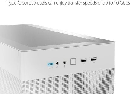 Case Gaming ASUS PRIME AP201 Micro ATX con Vidrio Templado Blanco