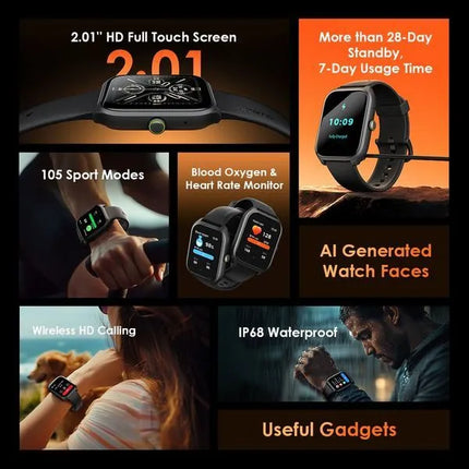 Smartwatch Oraimo Watch 5 Lite | IP68 | OSW-804 | Bluetooth | Monitoreo de Salud
