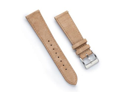 Kieslect Banda Para reloj de Cuero Gamuza 22 mm Caqui, YFT2178EU