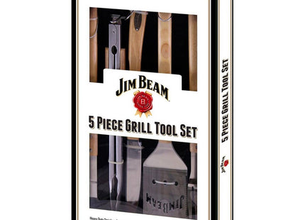 Jim Beam Set Utensilios Para Parrilla 5PZ JB0149 Madera Parawood