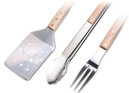 Jim Beam Juego Utensilios Para Parrilla 3PZ JB0157 Madera Parawood
