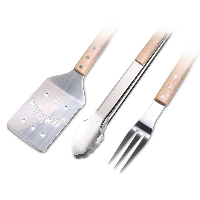 Jim Beam Juego Utensilios Para Parrilla 3PZ JB0157 Madera Parawood