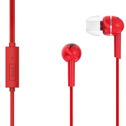 Audífono Genius HS-M320 | Alámbrico 3.5mm | Micrófono integrado | Diseño liviano | Color Rojo