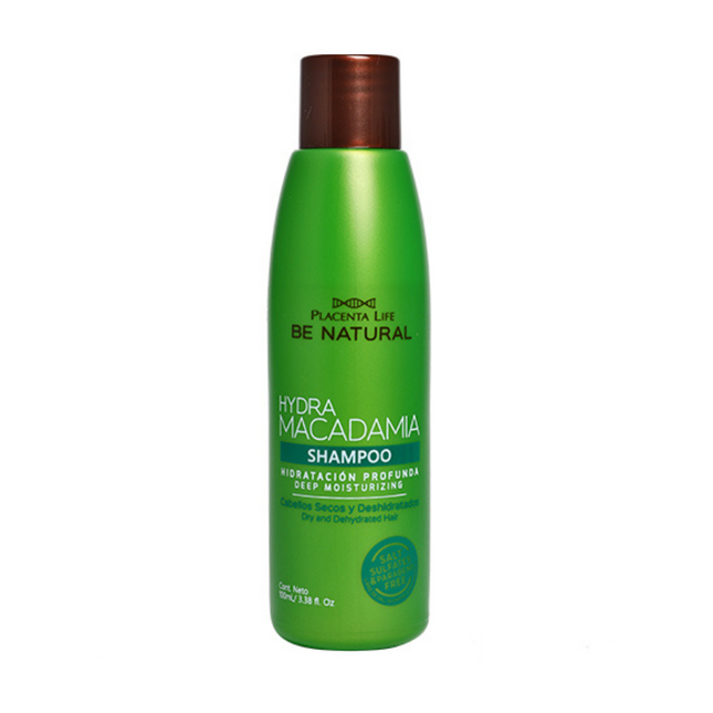 Shampoo Hidratante Macadamia Placent Life | 100ml | Hidratación profunda y suavidad para cabello seco y opaco