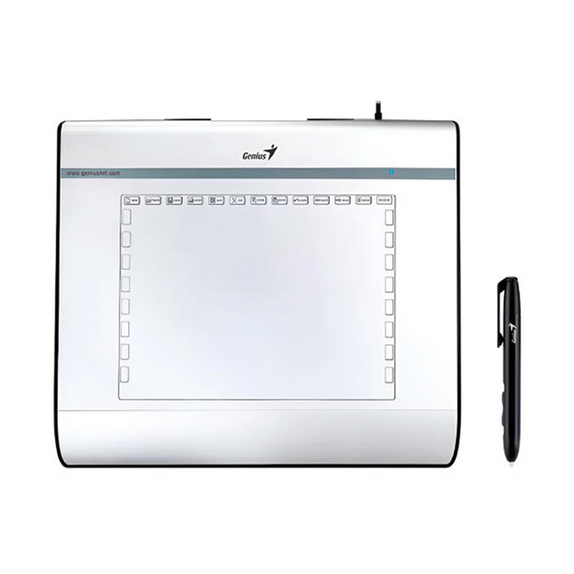 Tableta Gráfica Genius EasyPen i608 | 6” x 8” | 2048 Niveles de Presión | Resolución 5120 LPI | USB