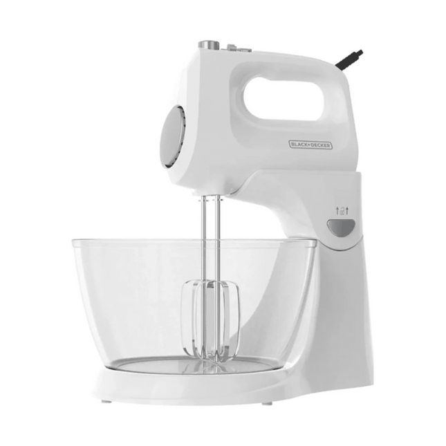 Batidora Black+Decker MX9125-0WDLA | 2 en 1 Vertical y Manual | 250W | 5 Velocidades | Tazón Incluido