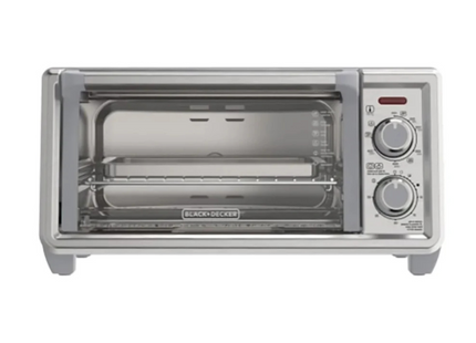Horno Tostador Black+Decker TO4120‑1SDLA | 30 L (4 Rebanadas) | 1150 W | Convección Natural | 4 Funciones | Acero Inoxidable