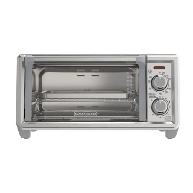 Horno Tostador Black+Decker TO4120‑1SDLA | 30 L (4 Rebanadas) | 1150 W | Convección Natural | 4 Funciones | Acero Inoxidable