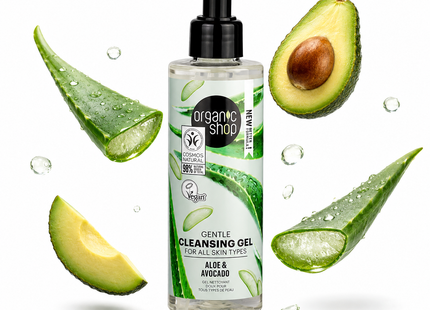 Organic Shop Gel limpiador aloe y aguacate 200ml