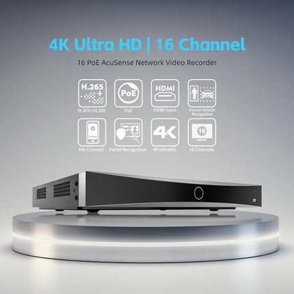 NVR Hikvision DS-7616NXI-K2/16P(STD) | 16CH PoE | 4K | H.265+ | AcuSense | 1U | HDMI | 2 SATA