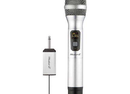 Studio Z GW-R101 micrófono inalámbrico UHF mini receptor recargable plateado