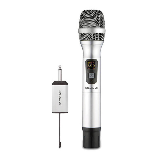 Studio Z GW-R101 micrófono inalámbrico UHF mini receptor recargable plateado