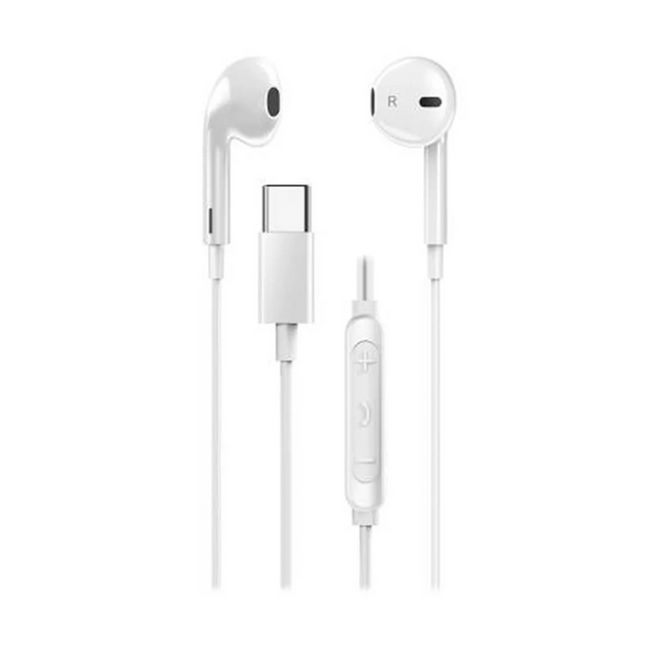 Audífono Genius HS-M365 con conexión USB-C y micrófono integrado vista frontal