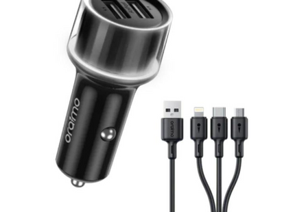 Cargador Oraimo Highway 15 | 15.5W | Con Cable 3 en 1 | USB-A | Carga Rápida