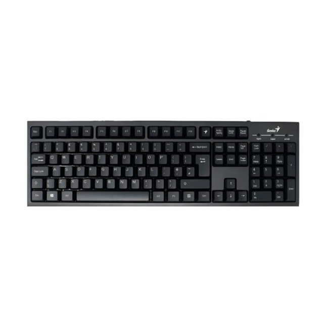Teclado Genius KB-7100X | Alámbrico USB | Membrana | Español | Diseño compacto | Color Negro