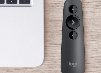 Logitech R500S presentador con nanorreceptor USB incluido vista completa