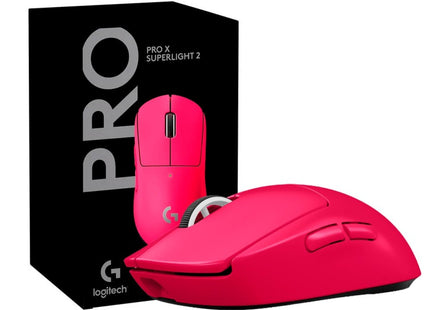 Mouse Gaming Logitech Pro X Superlight 2 vista de tres cuartos destacando botones laterales