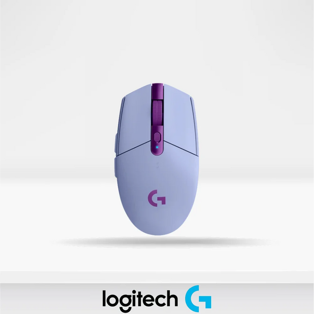 Mouse gaming Logitech G305 vista lateral izquierda mostrando perfil ultraligero 99 gramos