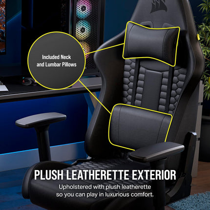 Silla Gaming Corsair TC100 Relaxed | Tela | Diseño Ergonómico | Reclinable 160° | Altura Ajustable