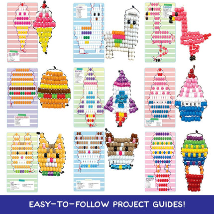 Ultimate Bead Pets - Kit de Manualidades para Niños - Crea 26 Llaveros con Cuentas y Plantillas Divertidas