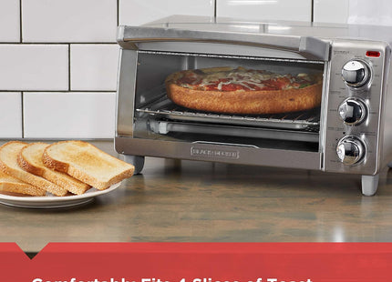 Horno Tostador Black+Decker TO1745SSG‑LA | 30 L / 4 Rebanadas | 1150 W | Convección Natural | 4 Funciones | Acero Inoxidable