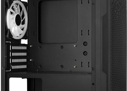 Case Gaming AeroCool Trinity Mini-G-BK-V3 | Mini Torre ATX | 1 Ventilador 120mm | Vidrio Templado | Negro